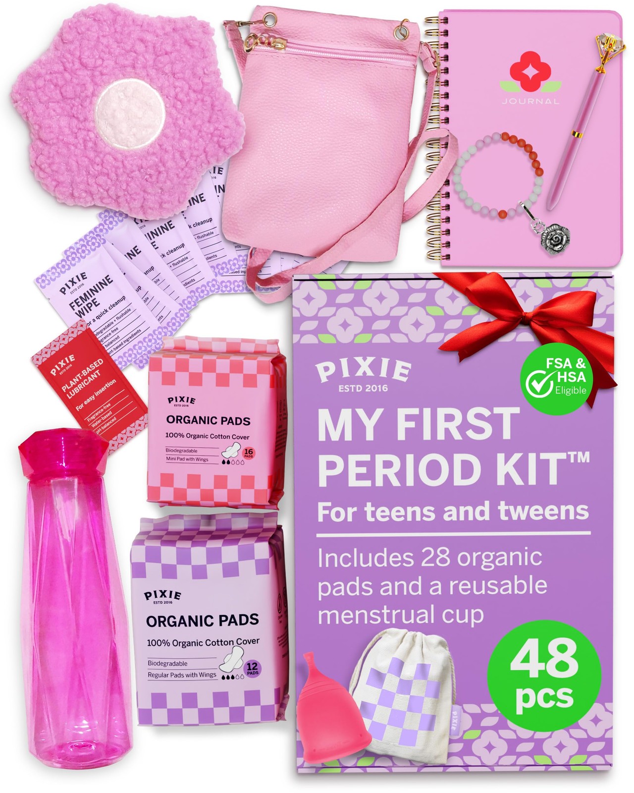 First Period Kit for Girls 9-12 - Ranked 1 for Comfortable & Organic Teen Pads -