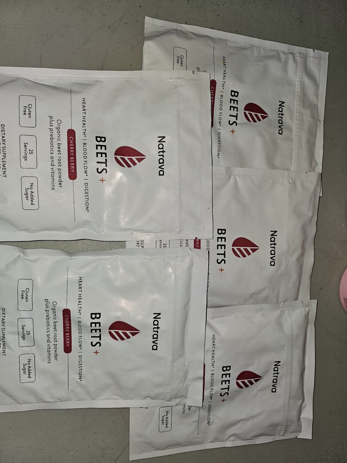 Lot Of 5 Bags Of Natrava Beet+ Powder Lot Of 5 Bags Of Natrava Beet+ Powder