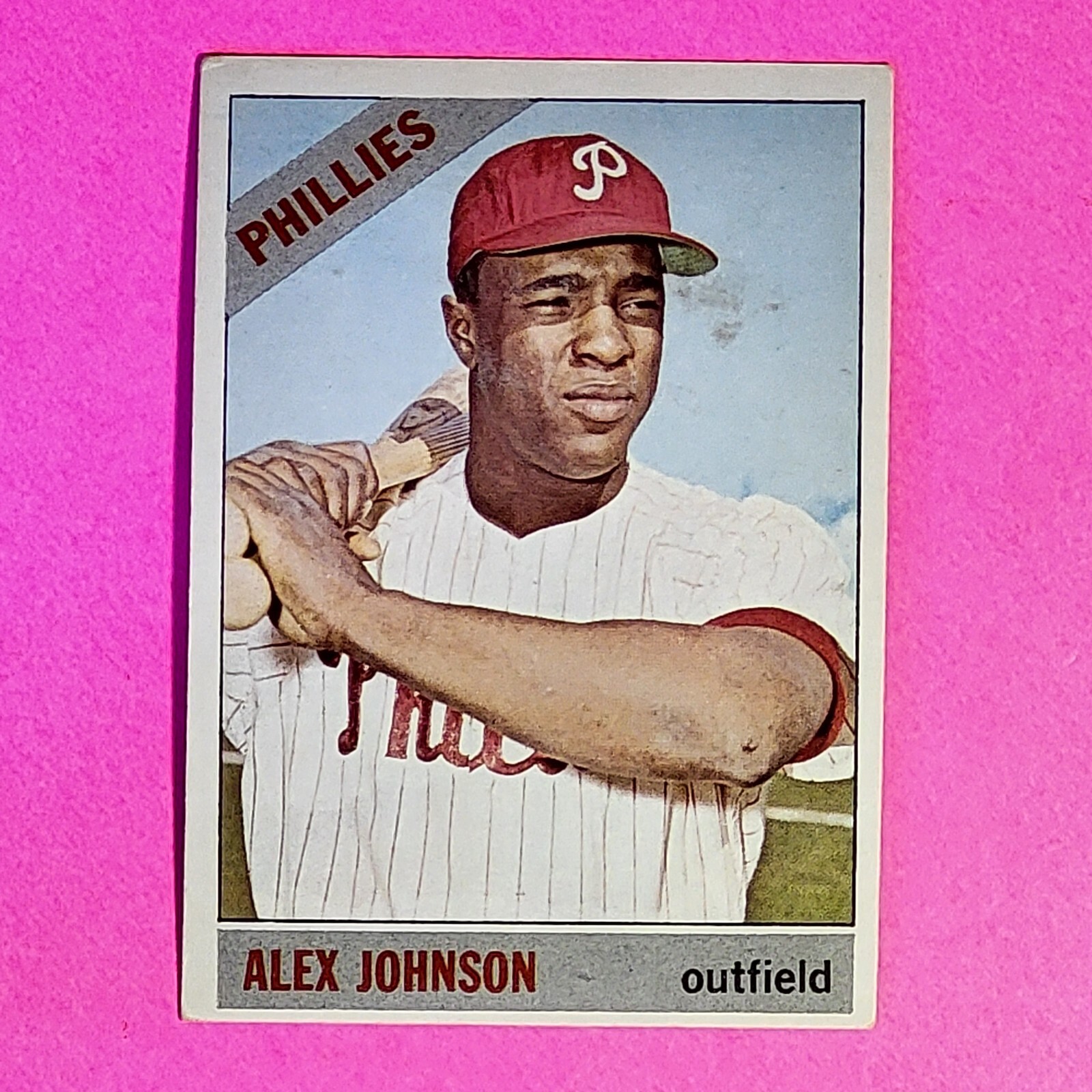 1966 Topps Baseball #104 Alex Johnson (No Trade Variation) Phillies Ex-Mt