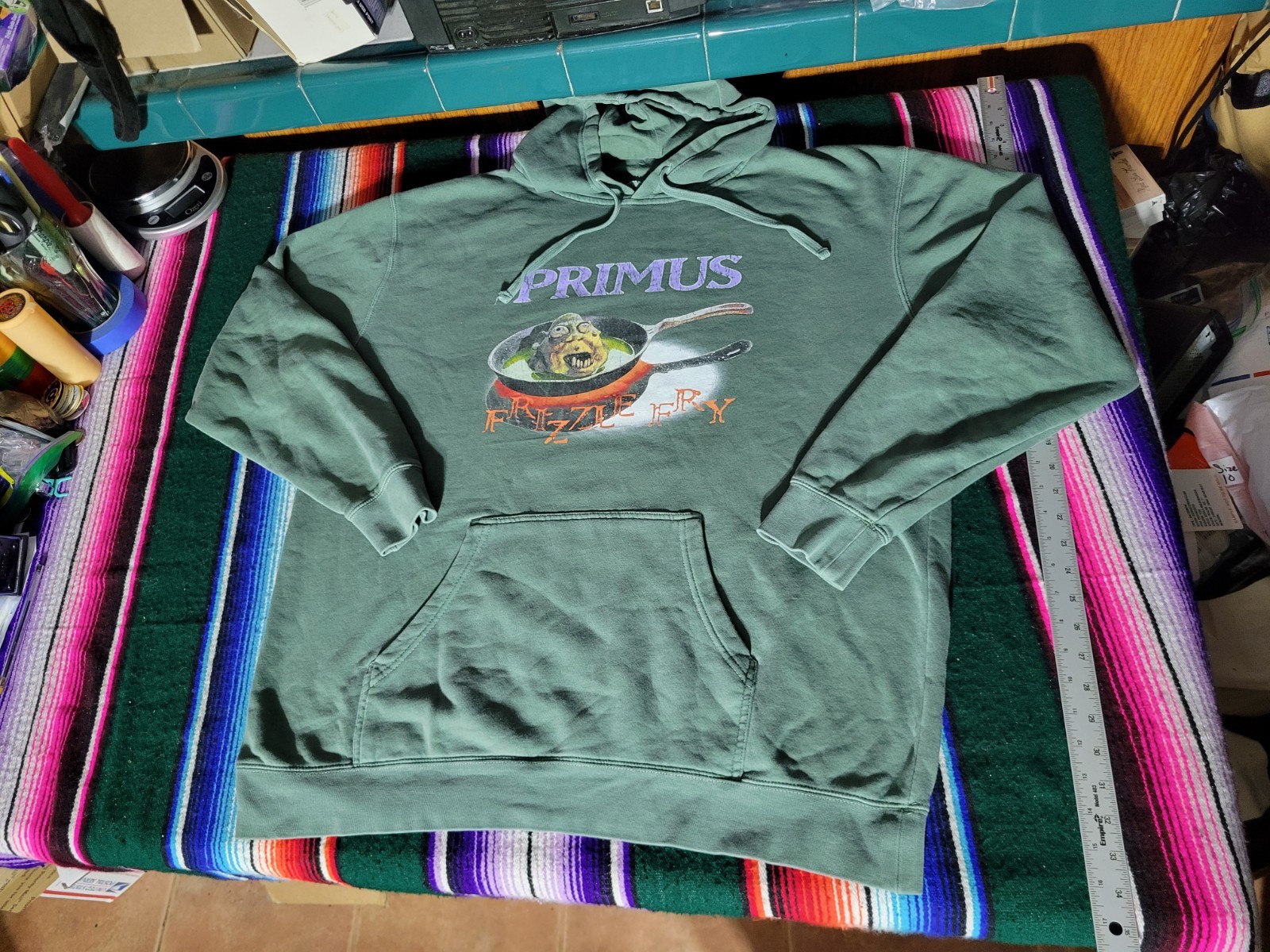 Vintage Y2K Primus Frizzle Fry Les Claypool Hoodie Size 2XL
