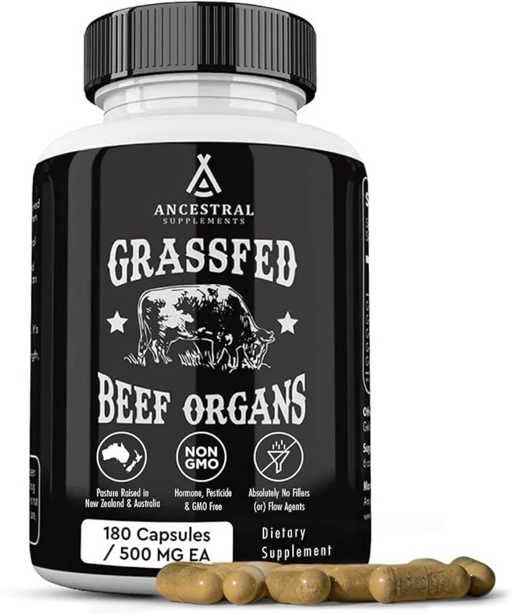 Ancestral Supplement Grass fed Beef Organ Supplement - Non GMO, 180 capsules- Ancestral Supplement Grass fed Beef Organ Supplement - Non GMO, 180 capsules-