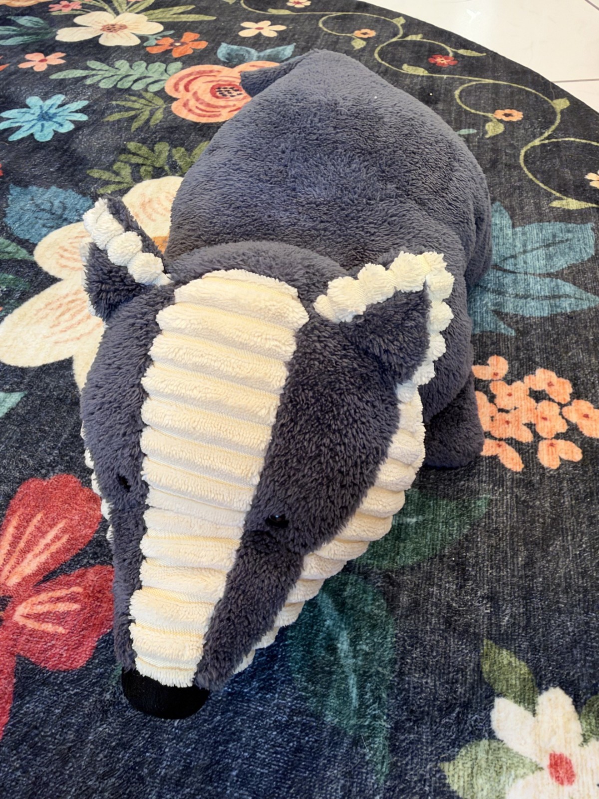 Jellycat Hefty the Honey Badger Plush — Retired Rare Gray Stuffed Animal