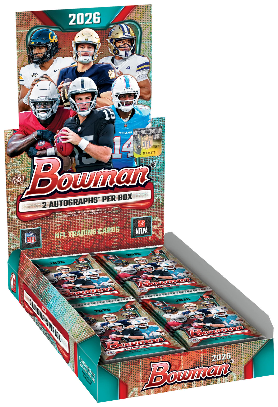 PRESALE 2026 Bowman Football Hobby Box 2 Autos Chrome NFL PRESALE Confirmed