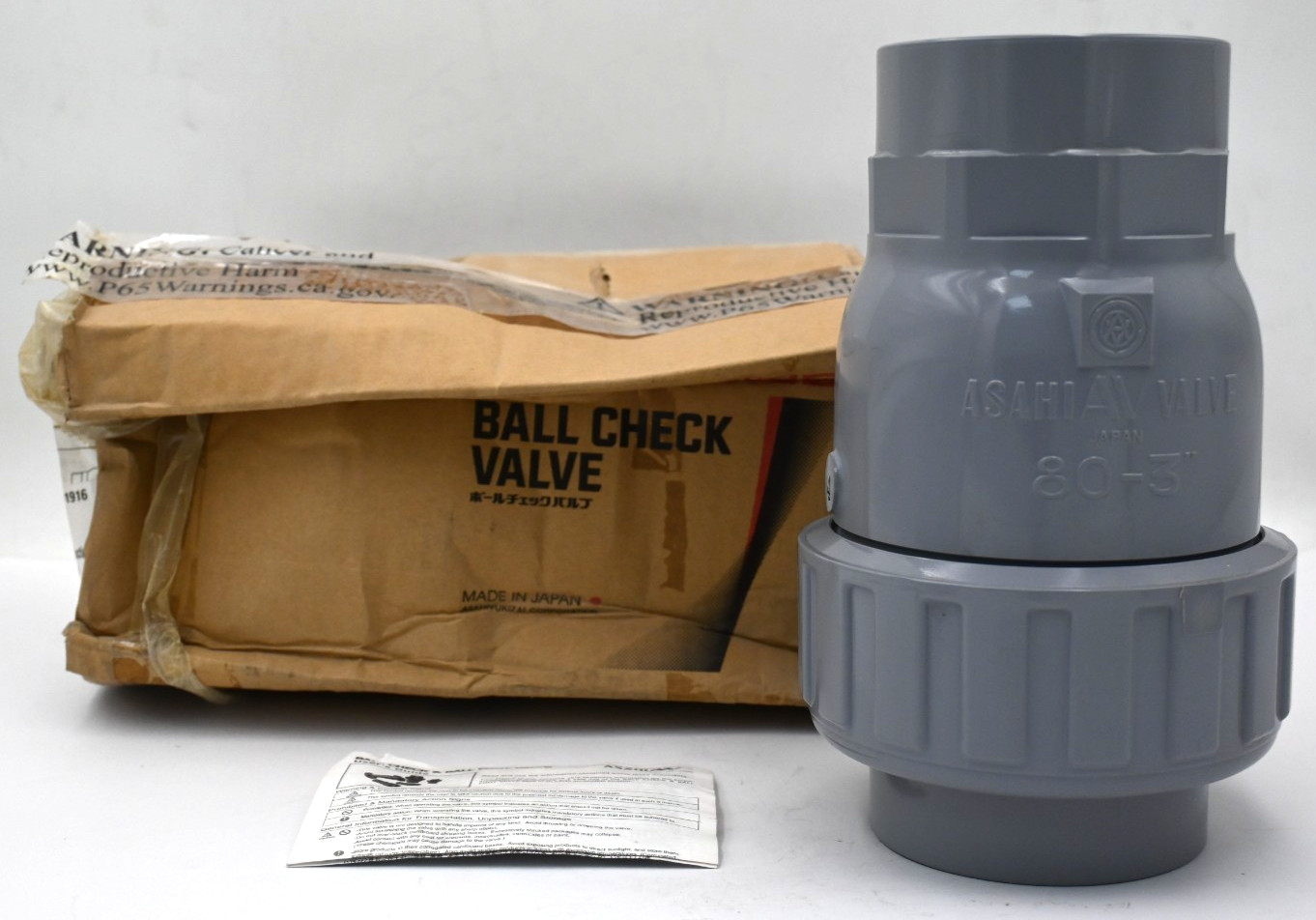 ASAHI AV VBCZZCES4080 C-PVC BALL CHECK VALVE EPDM 3 ASAHI AV VBCZZCES4080 C-PVC BALL CHECK VALVE EPDM 3