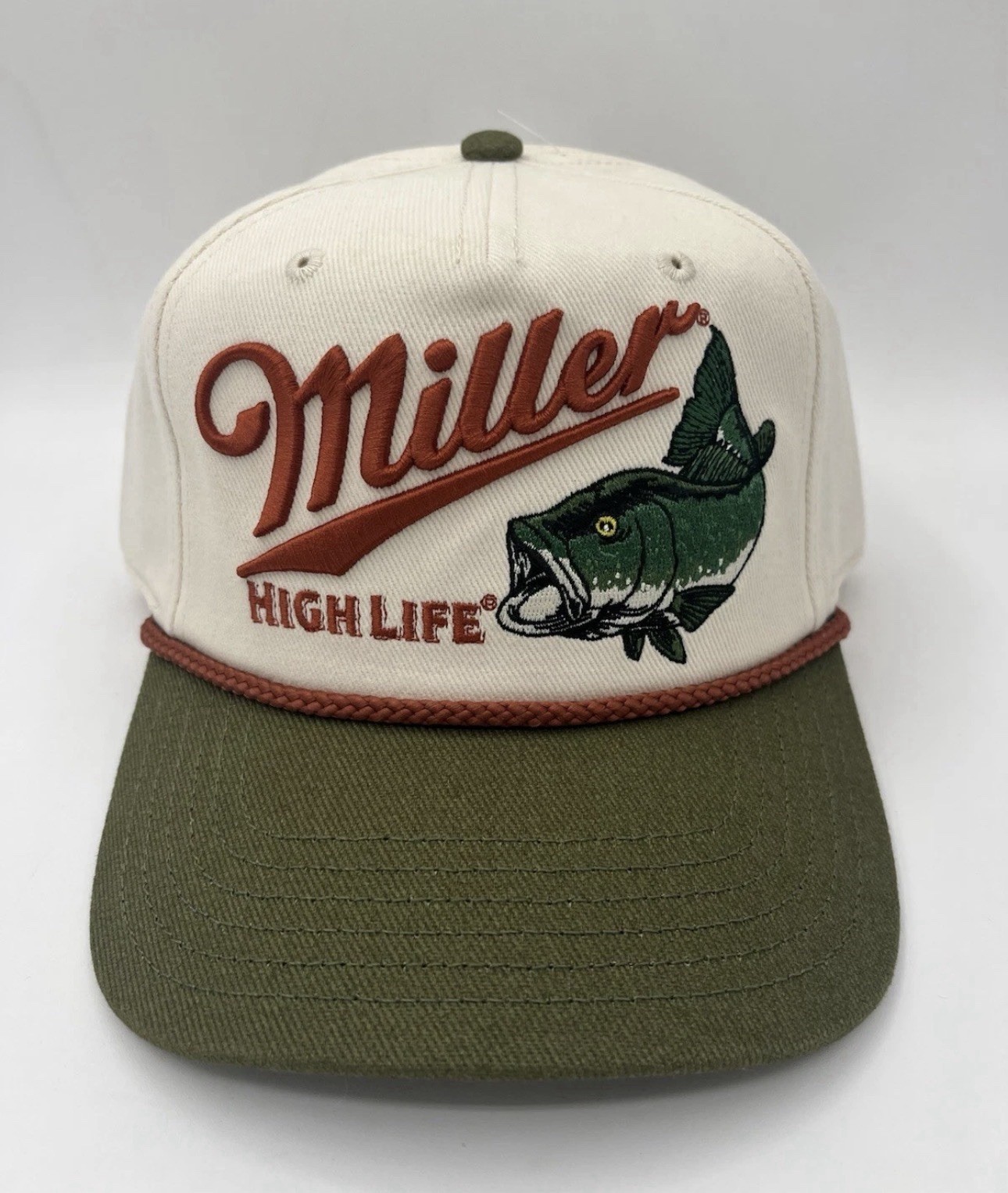 Miller High Life Bass Fish Embroidered Snapback Hat New with Tags Vintage 90s Miller High Life Bass Fish Embroidered Snapback Hat New with Tags Vintage 90s
