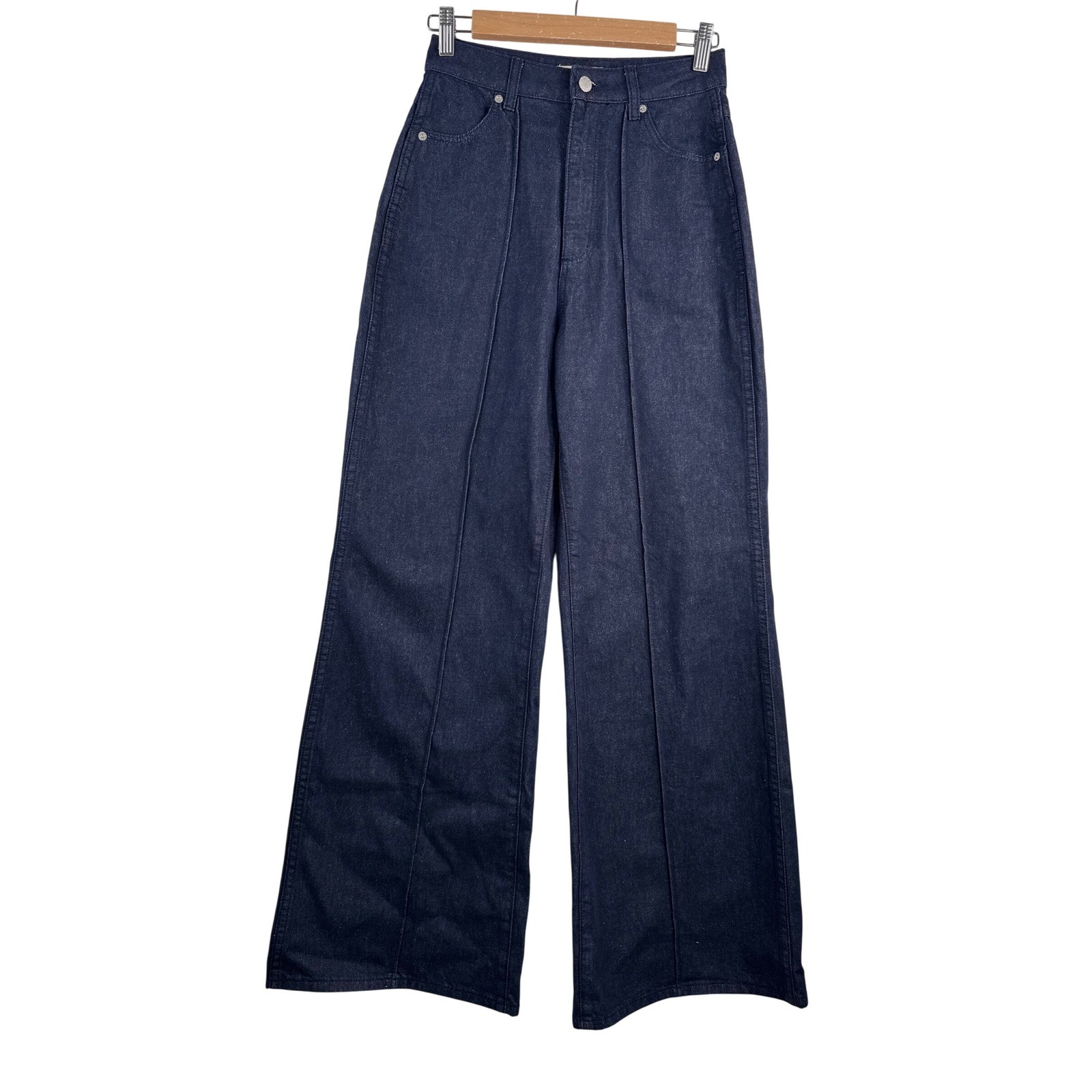 Rolla\'s Studio Flare Jeans sz 25 Blue High Rise Wide Leg retro boho