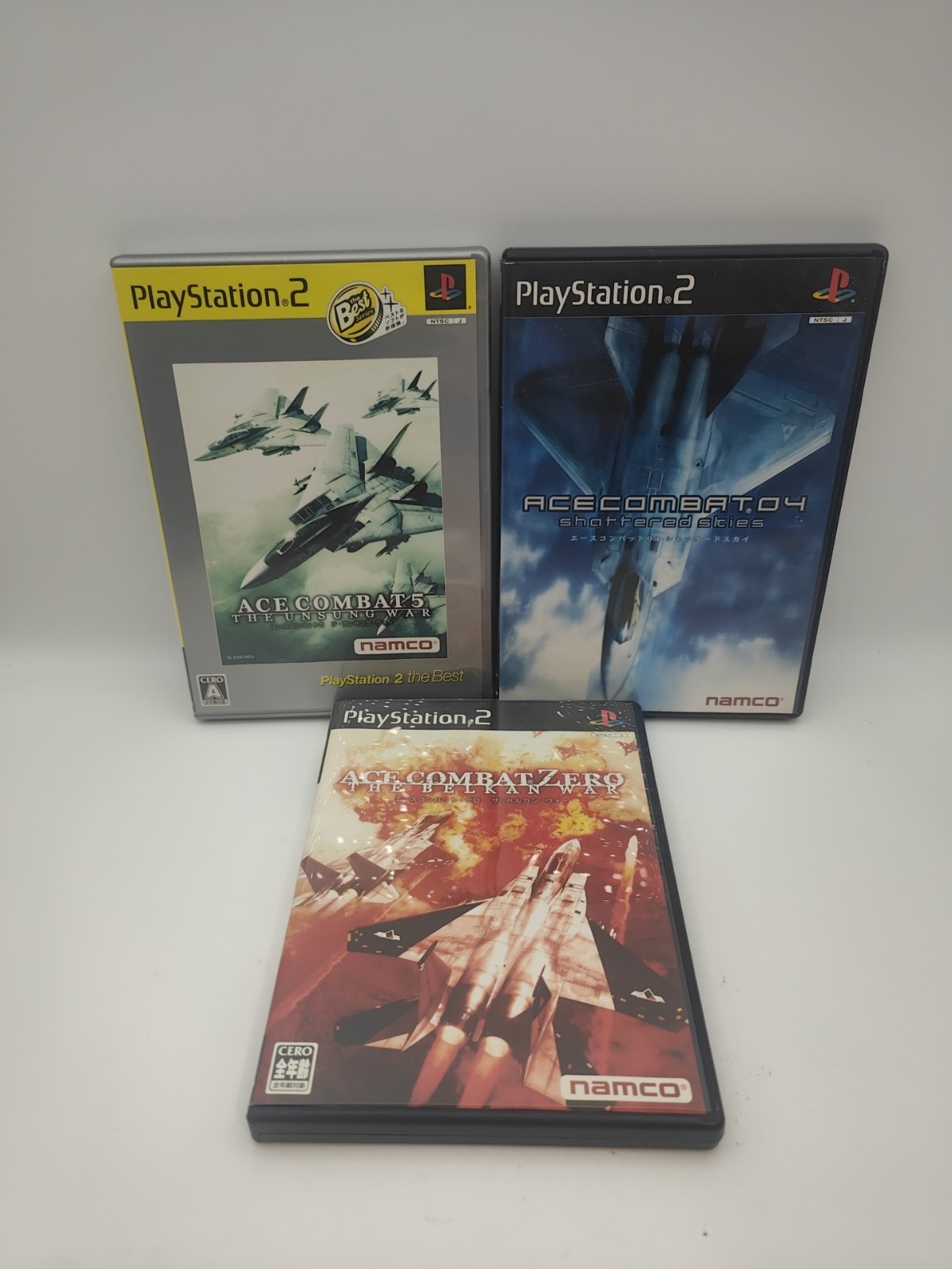 Ace Combat Zero 4 5 Belkan War Shattered Lot PS2 PlayStation2 Japan CIB Complete