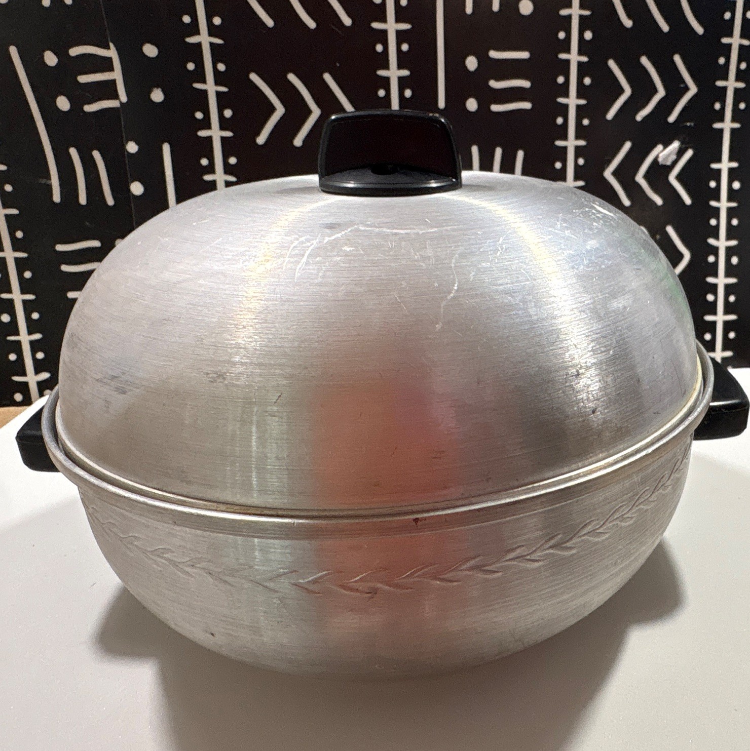Vintage Westbend 3Pc Aluminum Serving Oven Bun Warmer Vented Lid