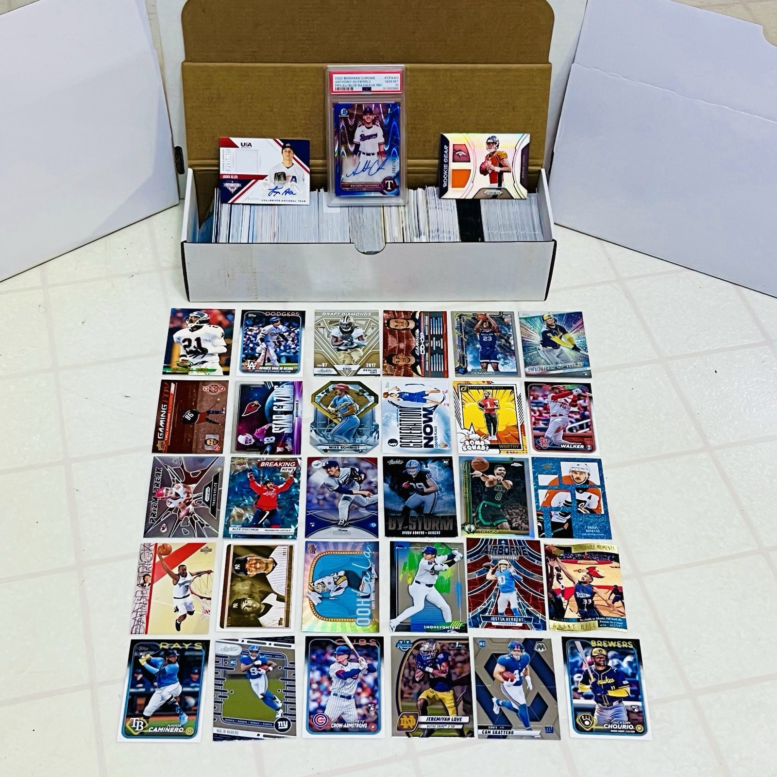 800 SPORTS CARD LOT COLLECTION ROOKIE PATCH AUTOGRAPH NUMBERED GRADED PSA10