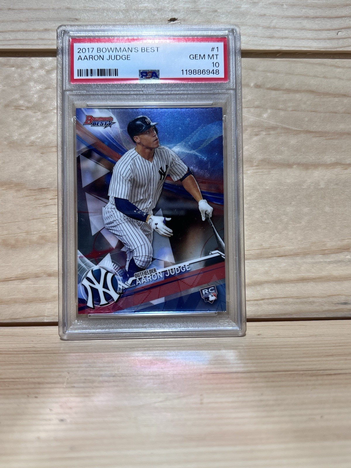 Topps 2017 Bowman\'s Best Aaron Judge #1 Rookie Base PSA 10 New York Yankees