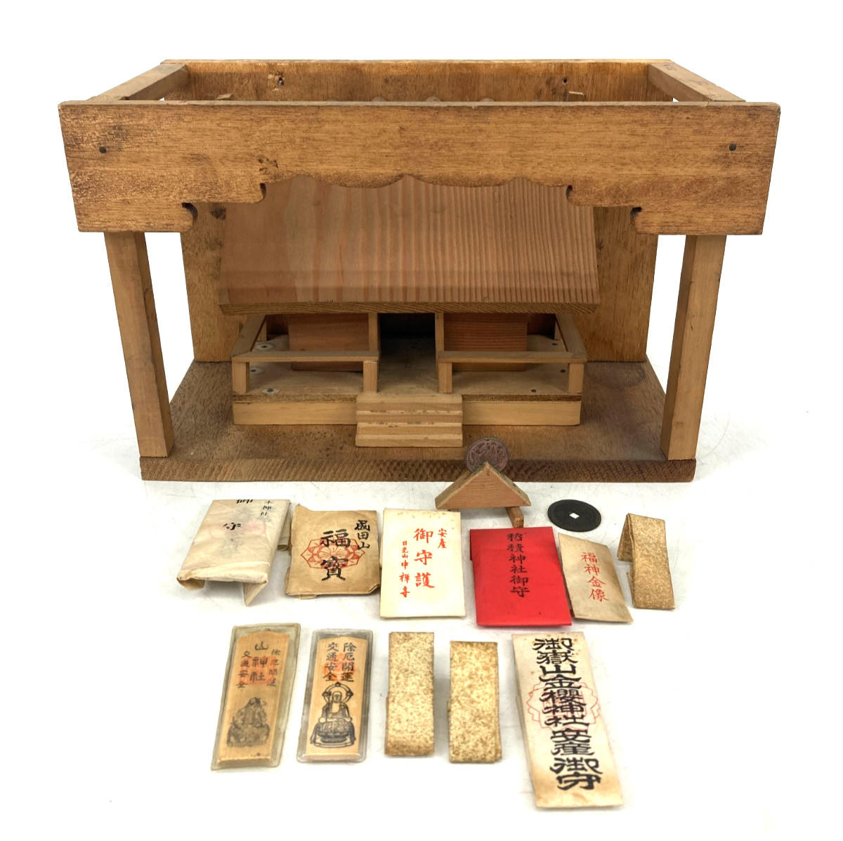 Japanese Traditional Kamidana Shrine Shinto Altar Vintage Wood Artisan EL0288