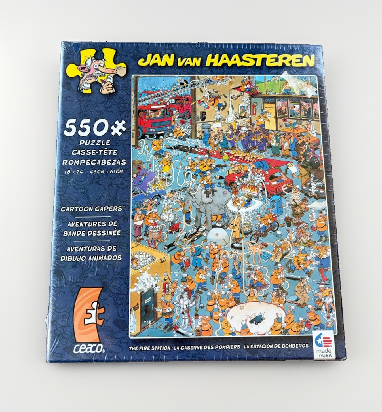 Jan Van Haasteren The Fire Station 550 Piece Puzzle Ceaco Cartoon Capers NEW Jan Van Haasteren The Fire Station 550 Piece Puzzle Ceaco Cartoon Capers NEW