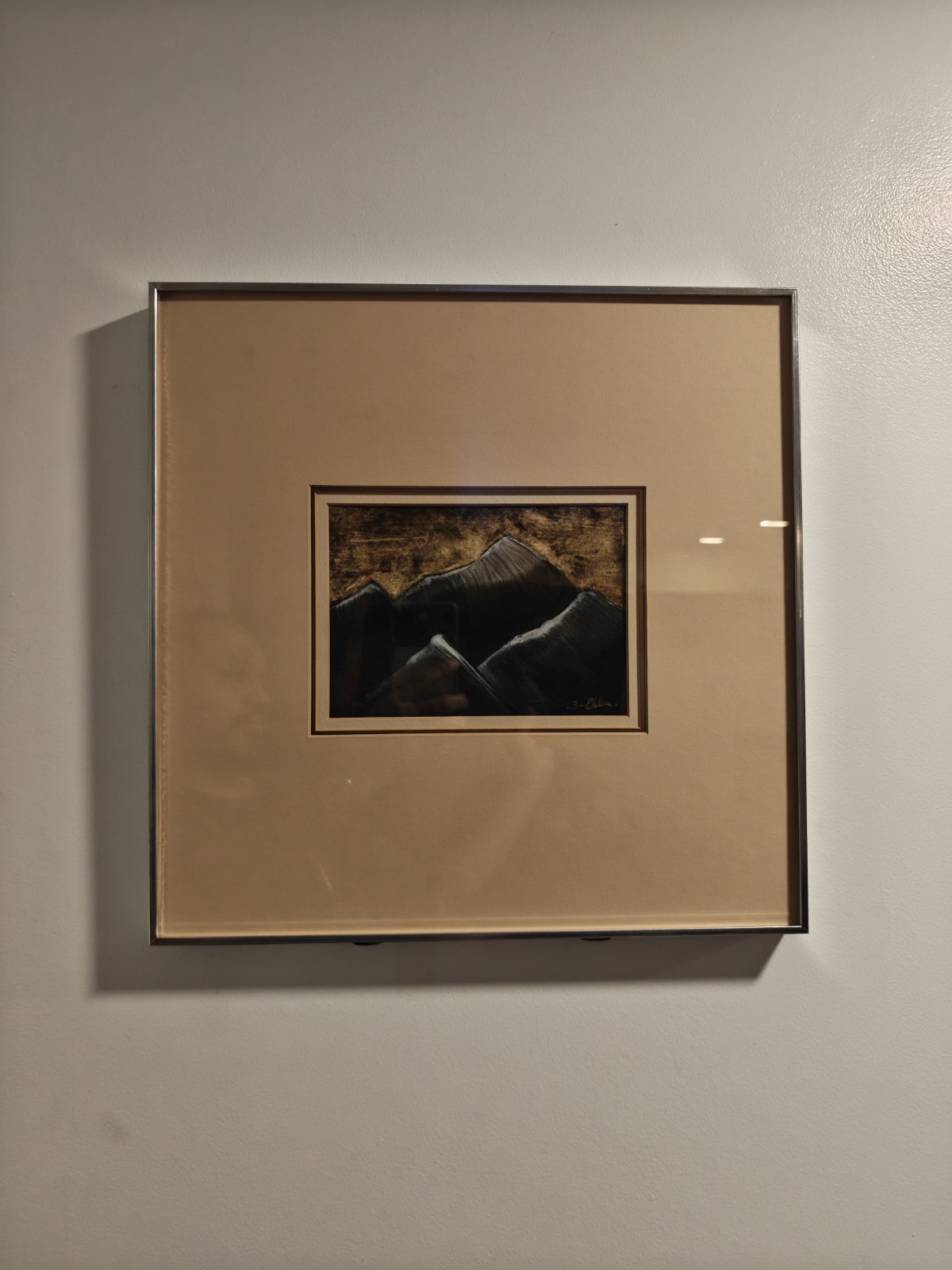 Acrylic Painting, Aluminum Frame-Signed and Dated