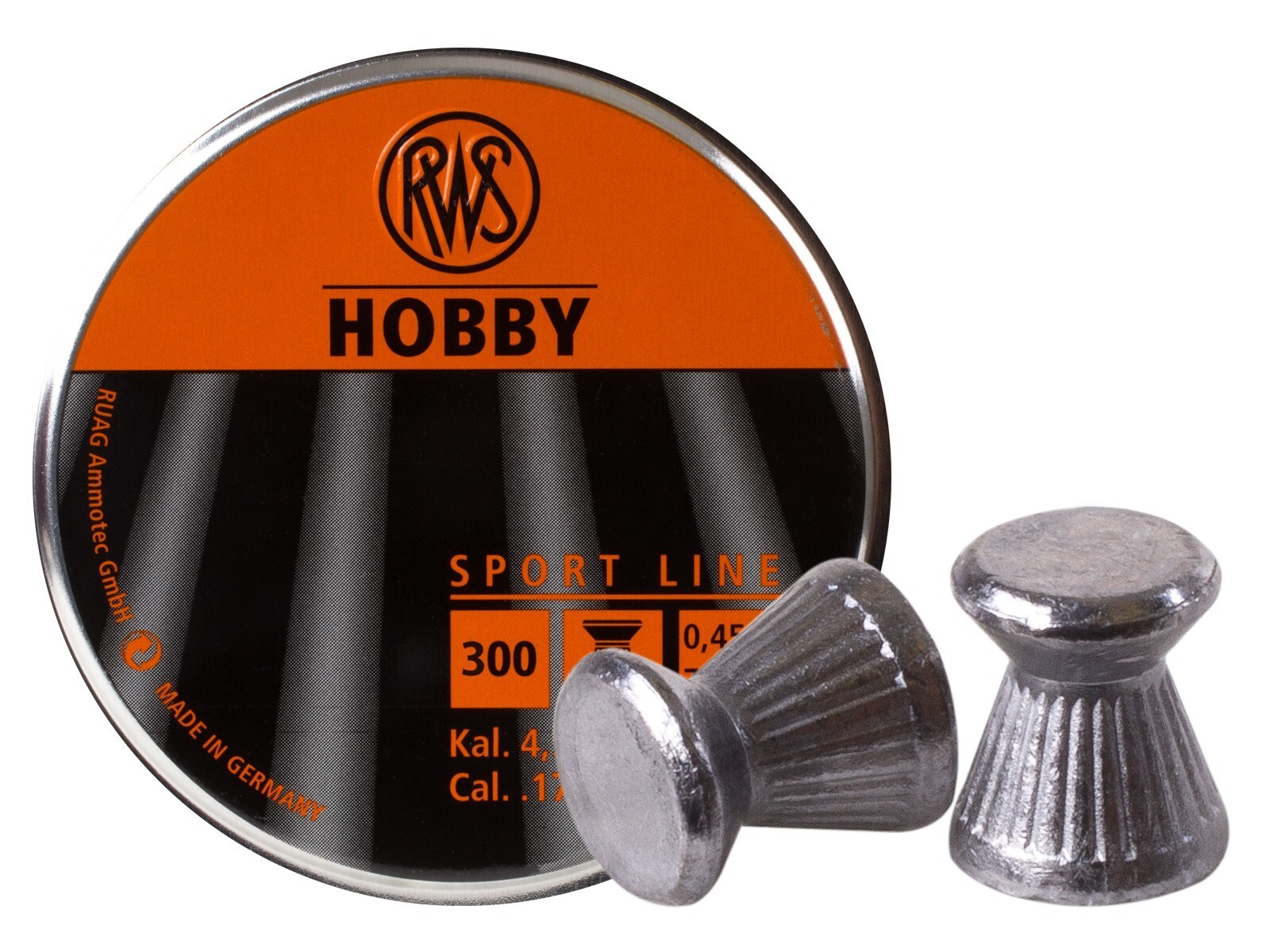 RWS Sport Line 300 Count HOBBY Wadcutter 4.5mm .177 Caliber Airgun Pellets