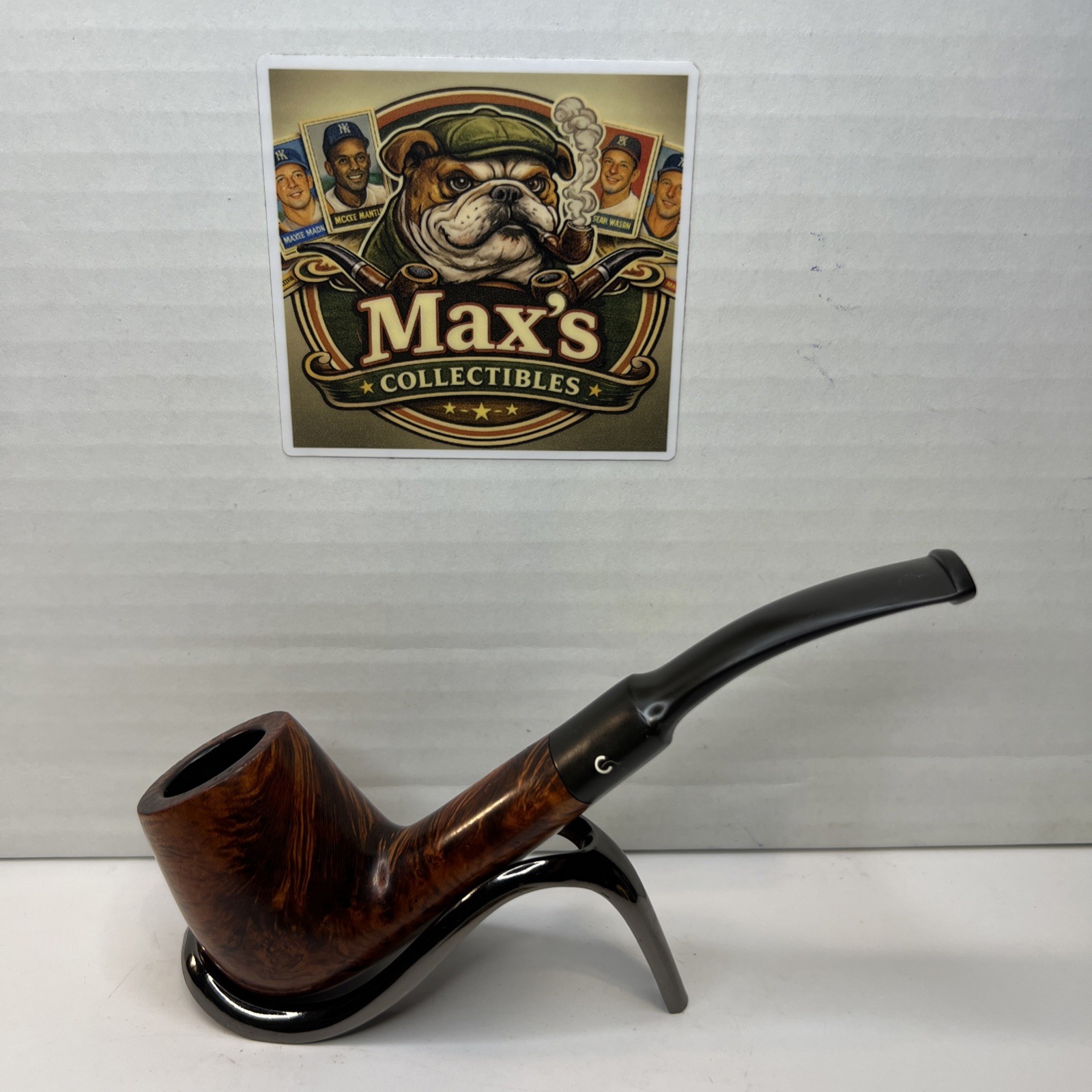 Vintage Comoy’s Guildhall 746 Slightly Bent Billiard Oval Shank C On Stem