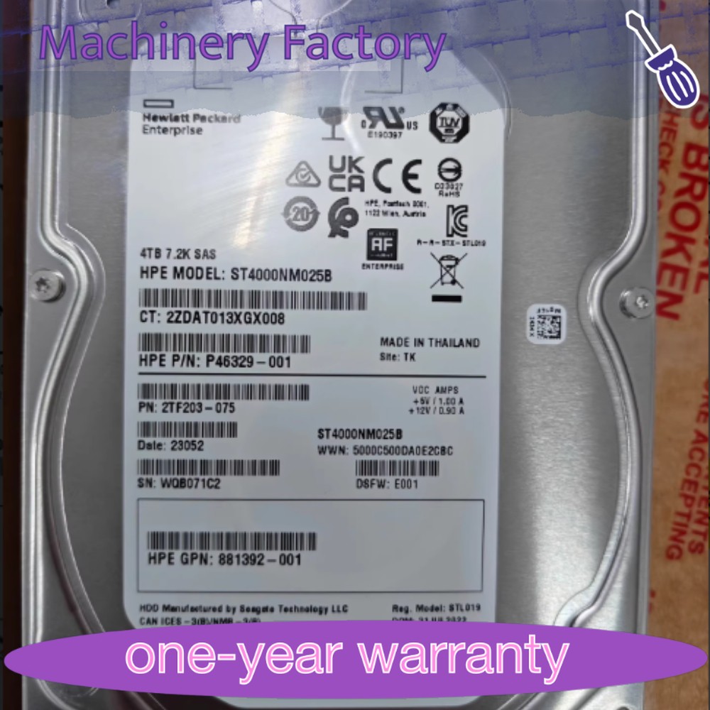 HP Seagate Exos 7E10 4TB 7.2K SAS 12Gb/s 3.5INCH HDD ST4000NM025B