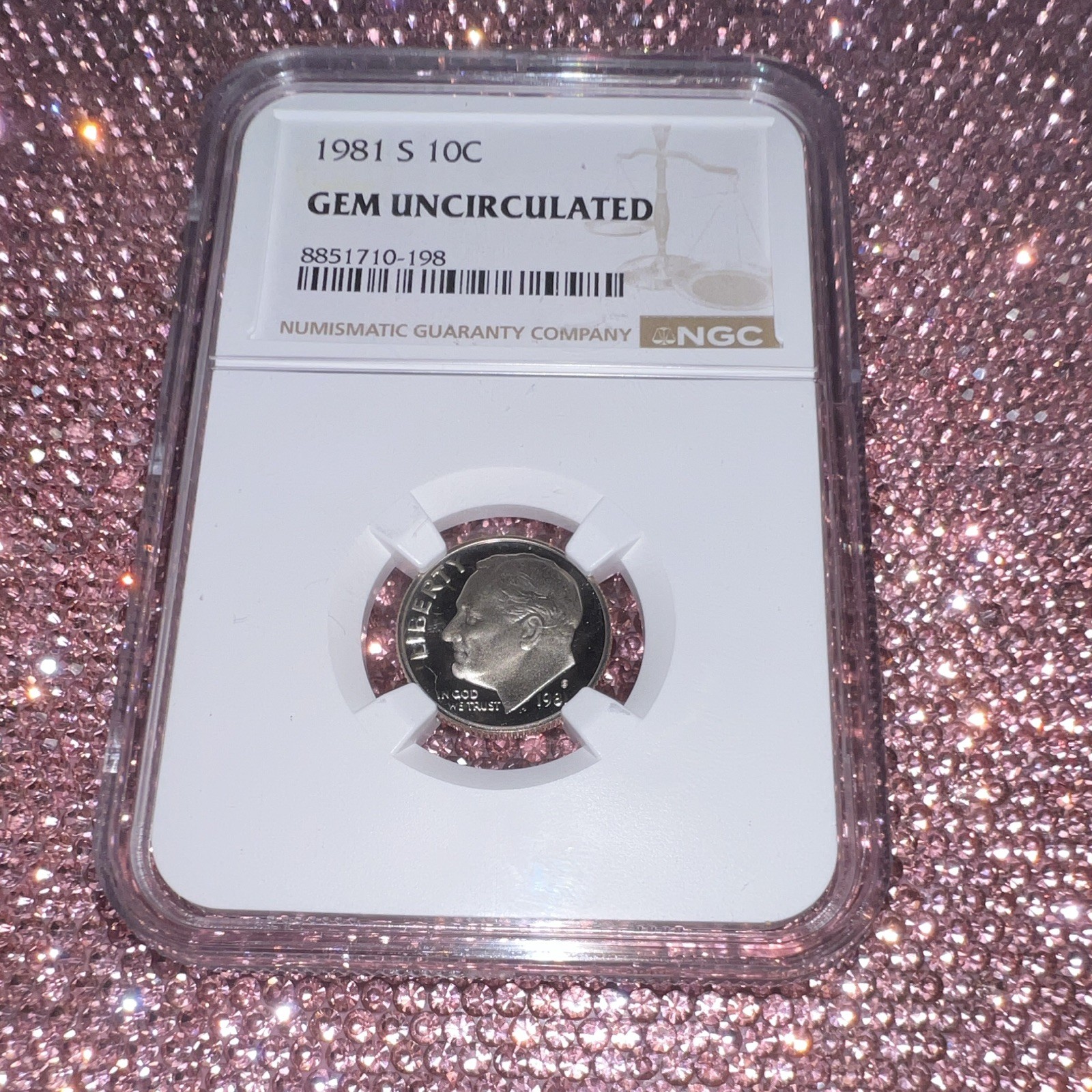 1981-S Roosevelt Dime 10C San Francisco NGC Gem Uncirculated Cert 8851710 1981-S Roosevelt Dime 10C San Francisco NGC Gem Uncirculated Cert 8851710