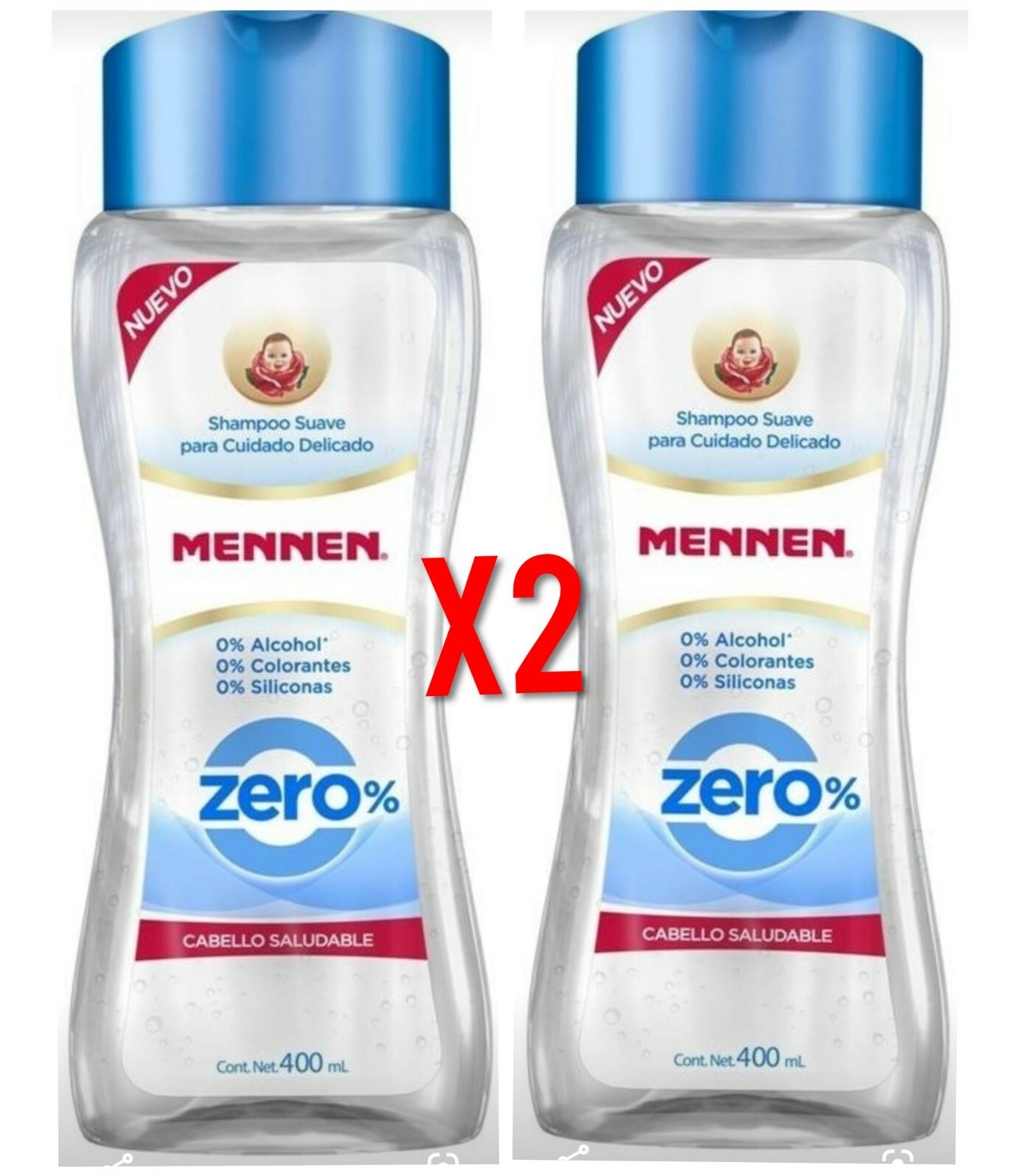 X2 MENNEN Healthy Hair ZERO Shampoo 0% Alcohol / Colorants / Silicone