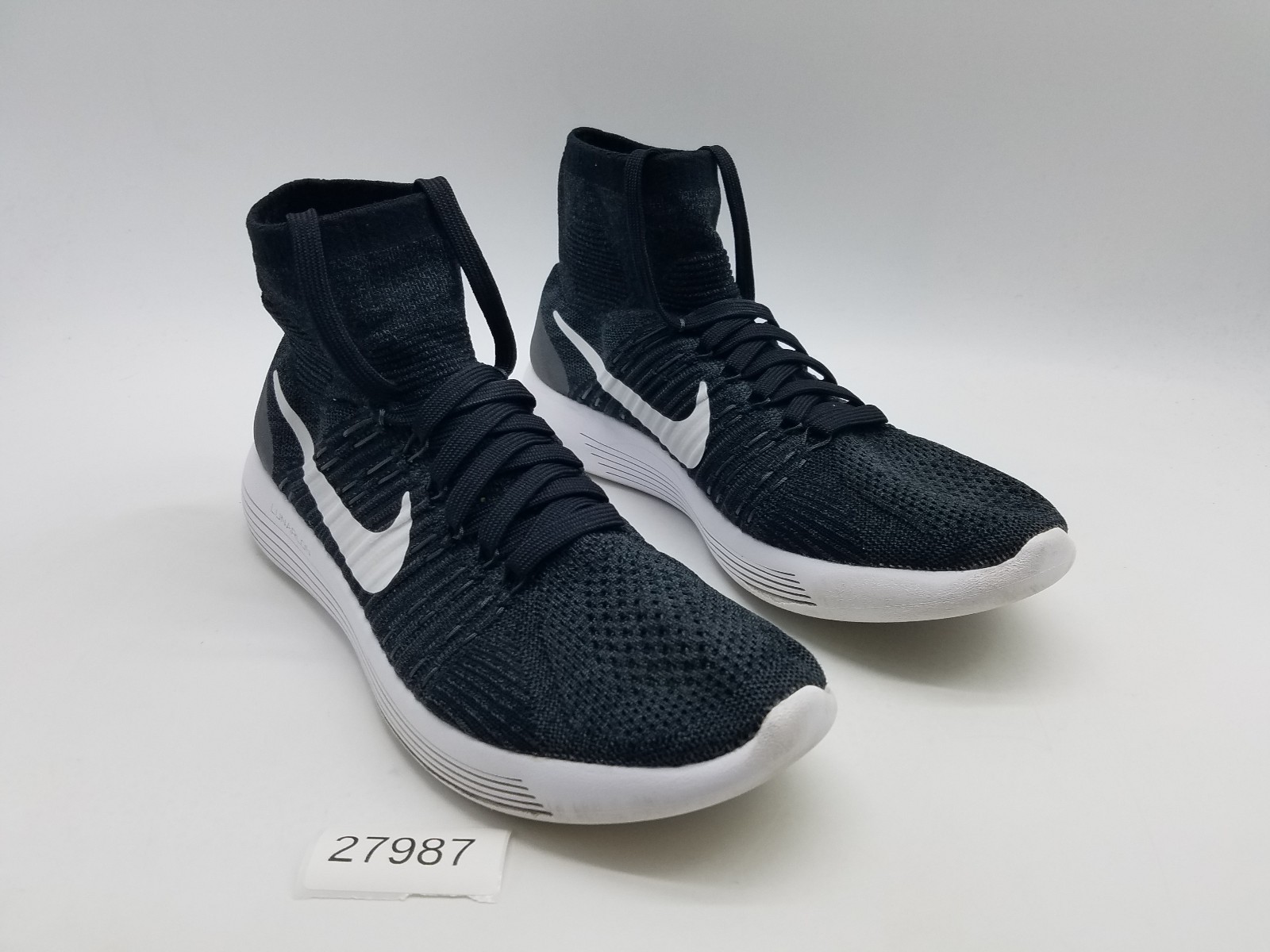 Nike Lunarepic Flyknit High Top Men\'s Size 9 Running Shoes Black Nike Lunarepic Flyknit High Top Men\'s Size 9 Running Shoes Black