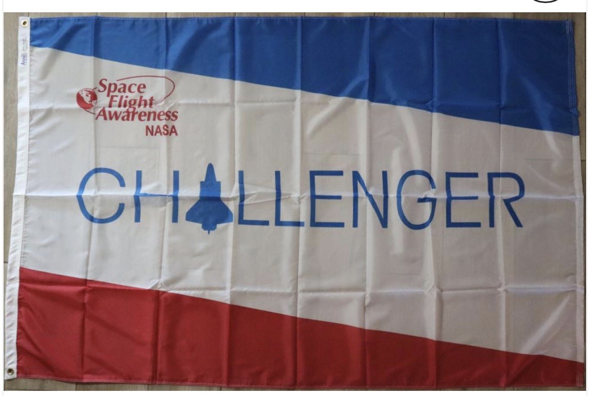 NASA Space Shuttle Challenger 4x6 Nylon Flag Rare Collectible Authentic Official