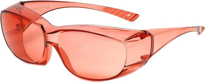 Calabria 6000 Pink Large Fit Oven Eyewear Men r Safety Glasses Fitover Prescript