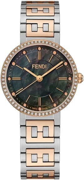 Fendi Forever Diamond Satin-Brushed Bracelet Watch - Rose Gold/Stainless Steel