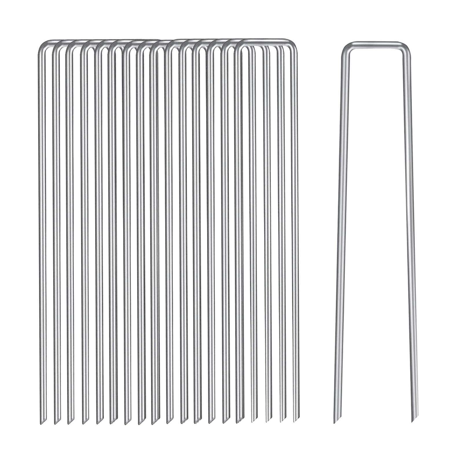 6 Inch Garden Stakes Metal Landscape Staples 11 Gauge Medium