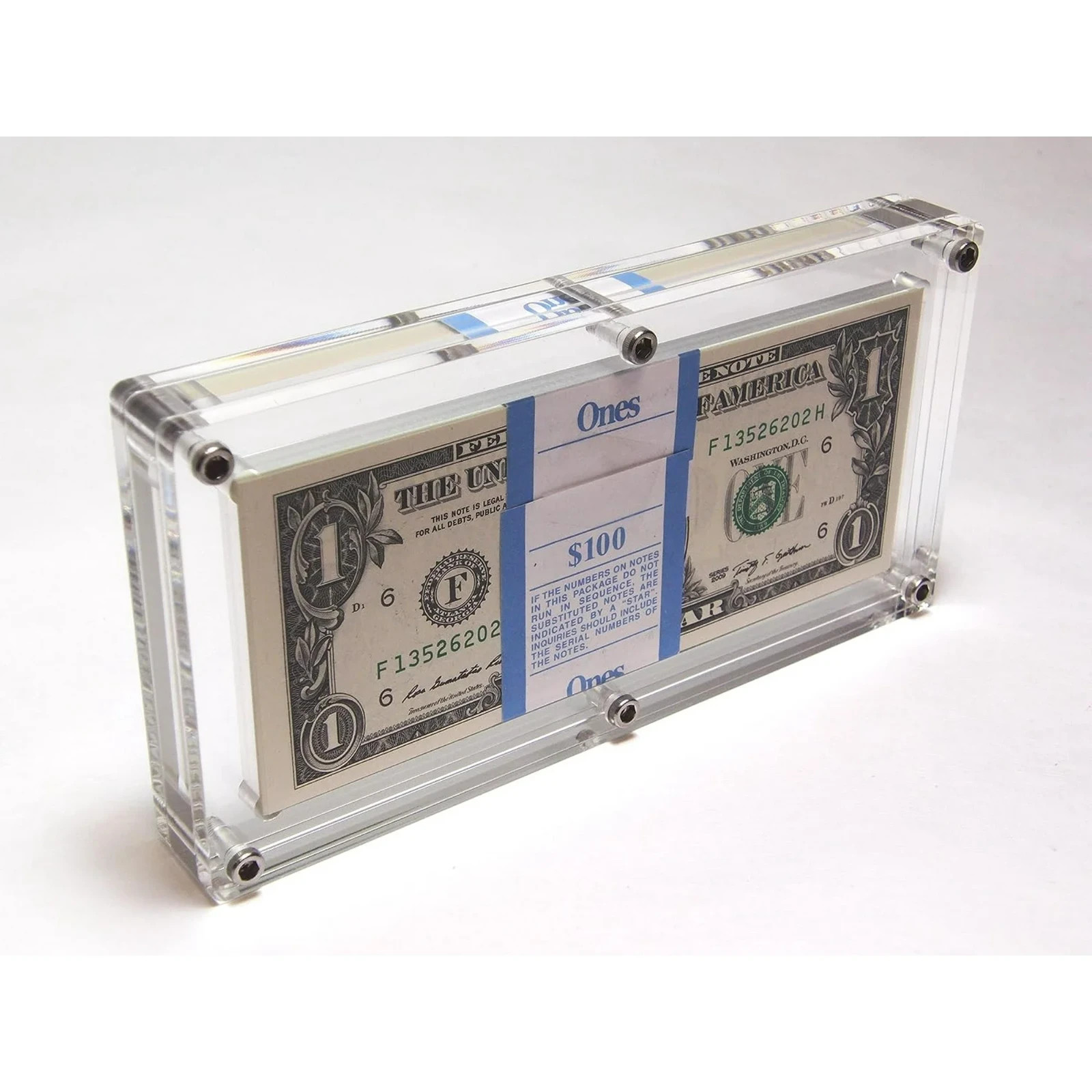 NEW ACRYLIC CURRENCY CASE HOLDS 100 US BILLS FREE FAST TEXAS SHIPPING W/ SEC KEY NEW ACRYLIC CURRENCY CASE HOLDS 100 US BILLS FREE FAST TEXAS SHIPPING W/ SEC KEY