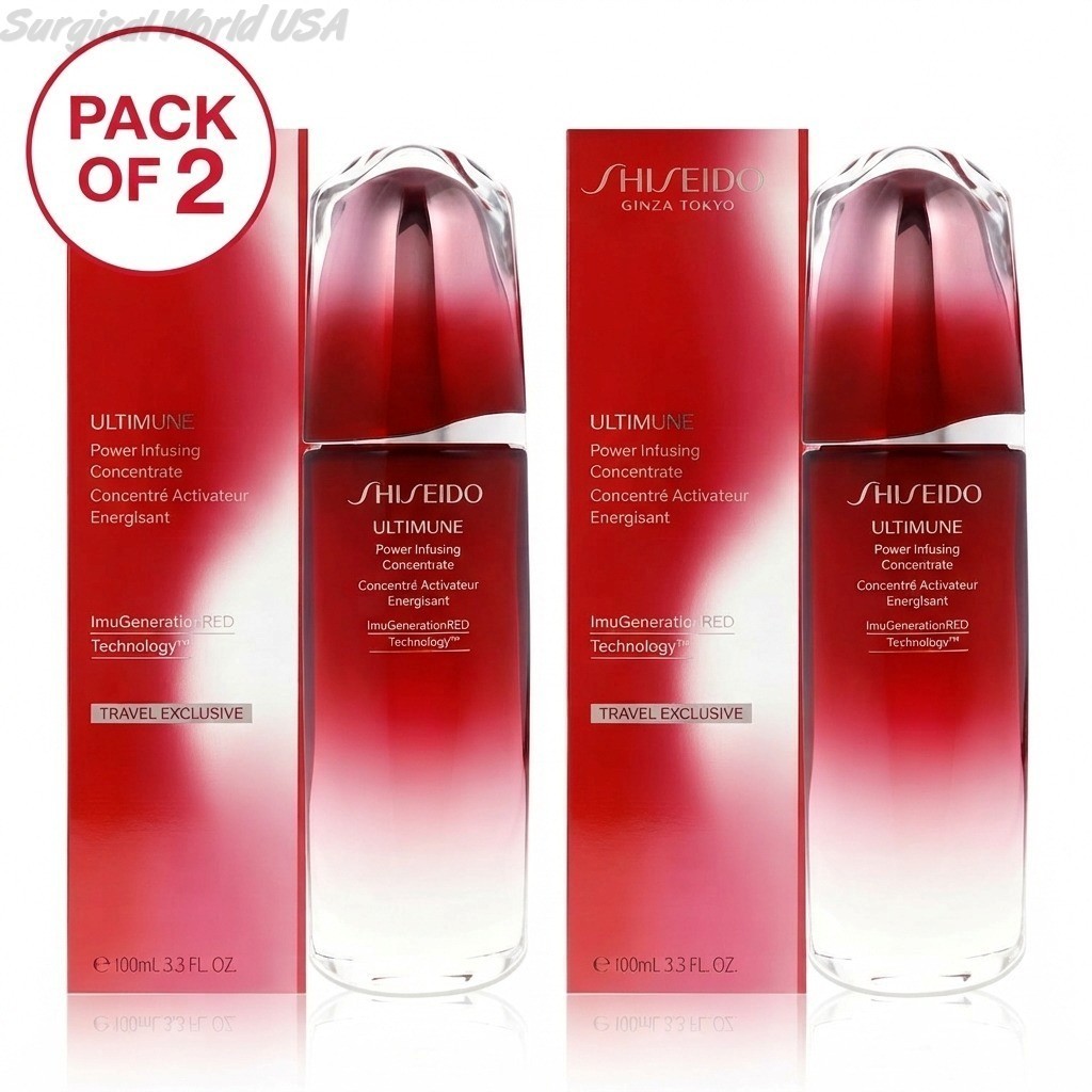 Shiseido Ultimune Power Infusing Concentrate 100mL 3.3oz Max Strength 2-Pack NEW