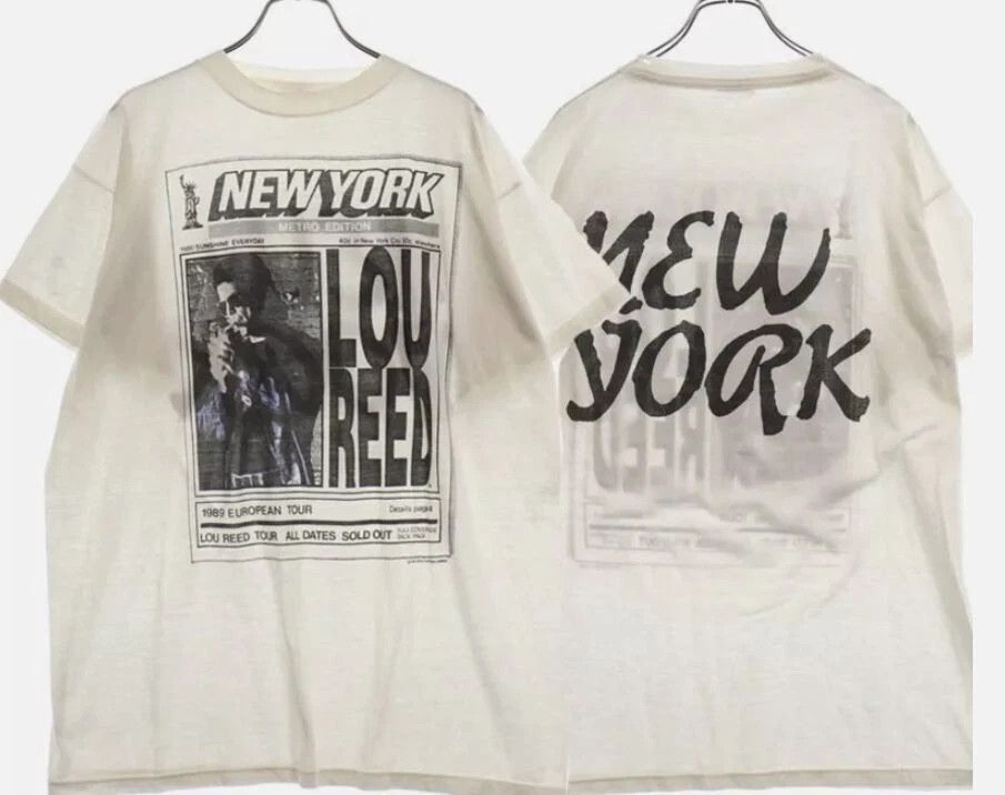 LOU REED NEW YORK 2 side white Unisex Adult T-Shirt BT1102