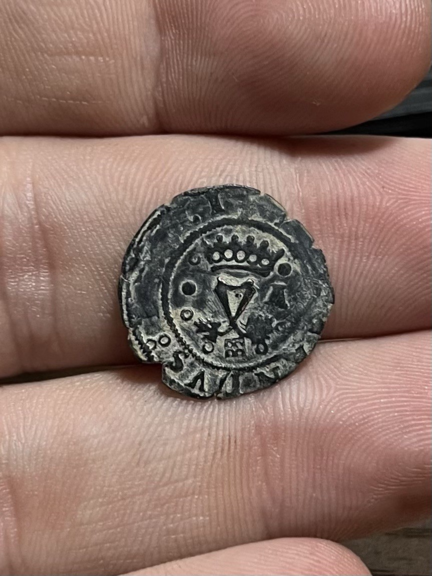 1400s Cuartillo Silver Cob Colonial Spanish Silver Pirate Old Spain Segovia Mint 1400s Cuartillo Silver Cob Colonial Spanish Silver Pirate Old Spain Segovia Mint