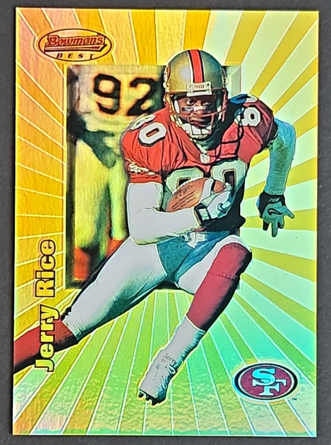 1998 Bowman\'s Best Jerry Rice #20 Refractor #/400 49ers