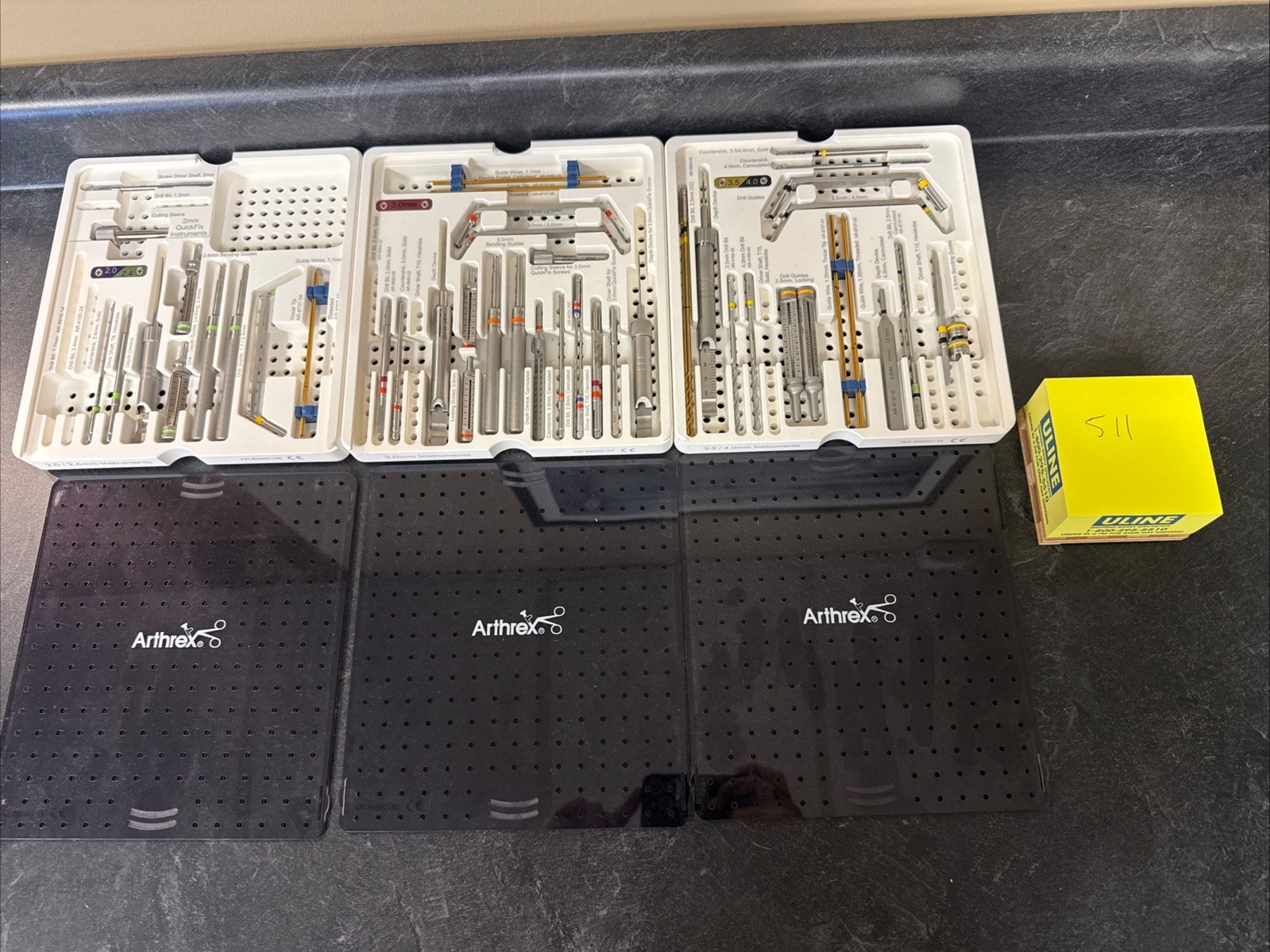 Arthrex 2.0/2.4, 3.0mm, 3.5/4.0mm Instruments Set. AR-8950C-05,07,11