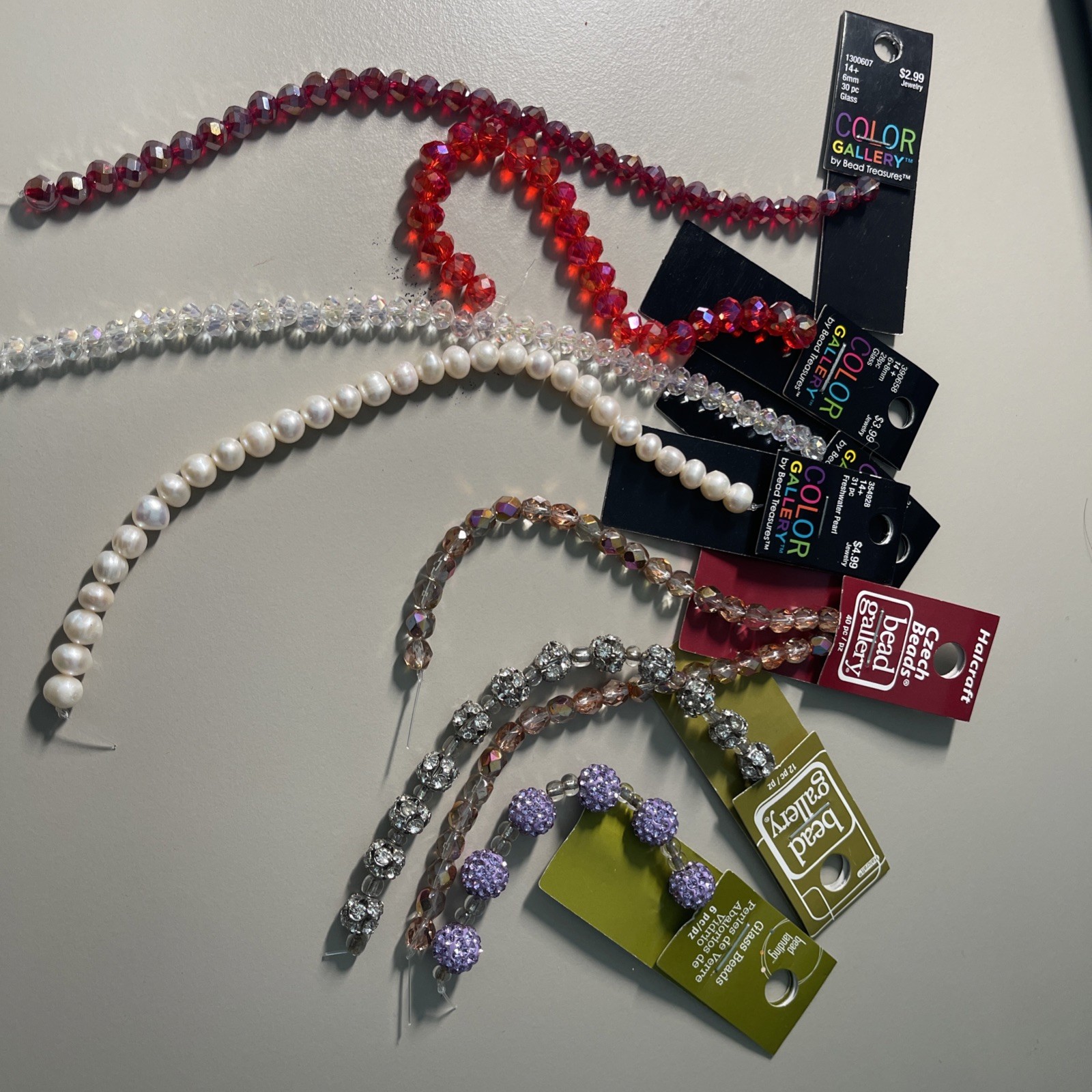 Glass Beads 7 Strands NEW LOT Jewelry Making 7pc NWT Glass Beads 7 Strands NEW LOT Jewelry Making 7pc NWT