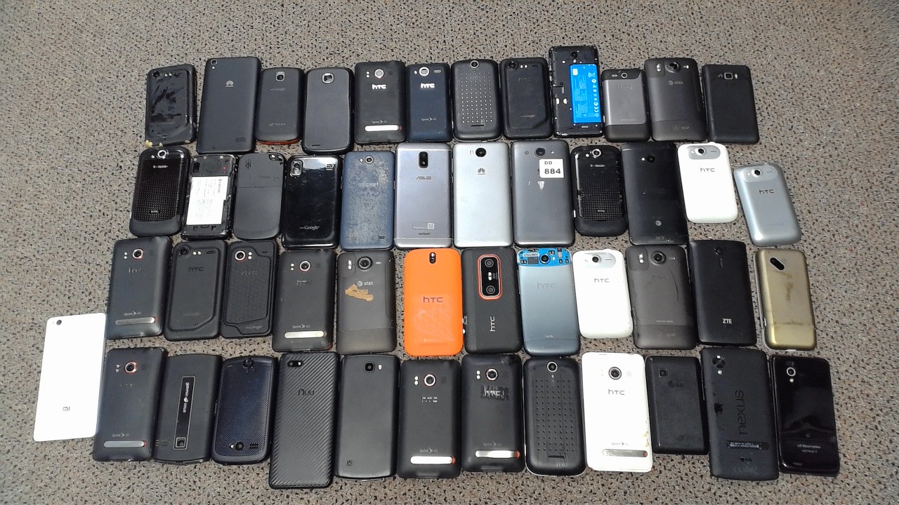 Lot of 49 Untested Older Mixed Brand Smartphones Cell Phones