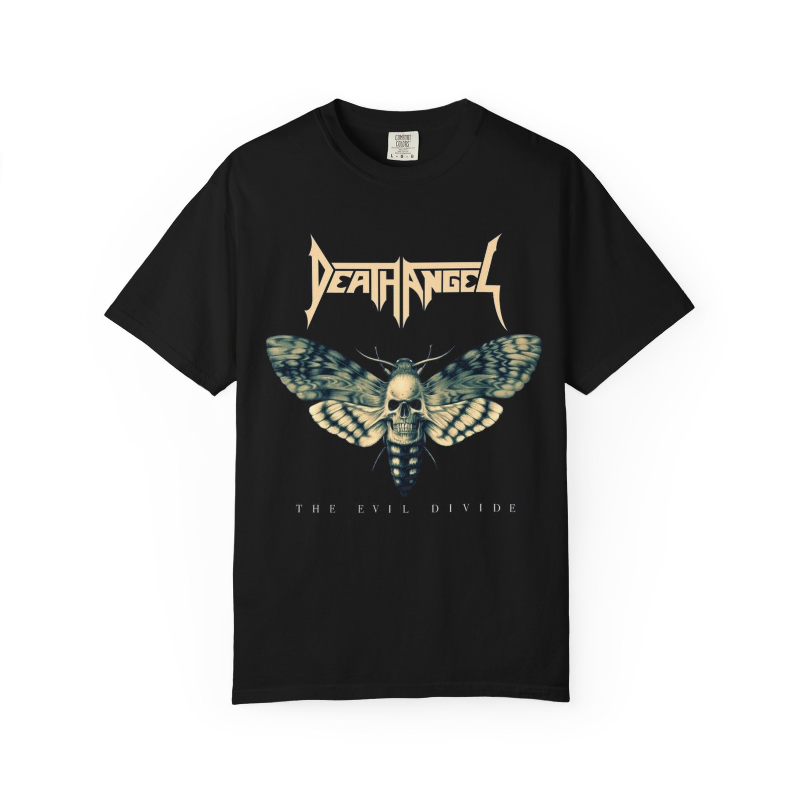 Death Angel Moth Skull T-shirt | Thrash Metal Band Tee, The Evil Divide