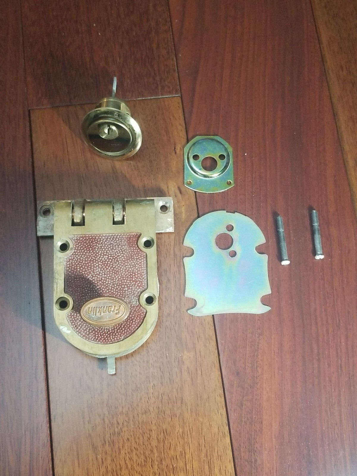 Vintage Rare Franklin deadbolt Jimmy Proof lock, with Maxtech Cylinder NO KEYS