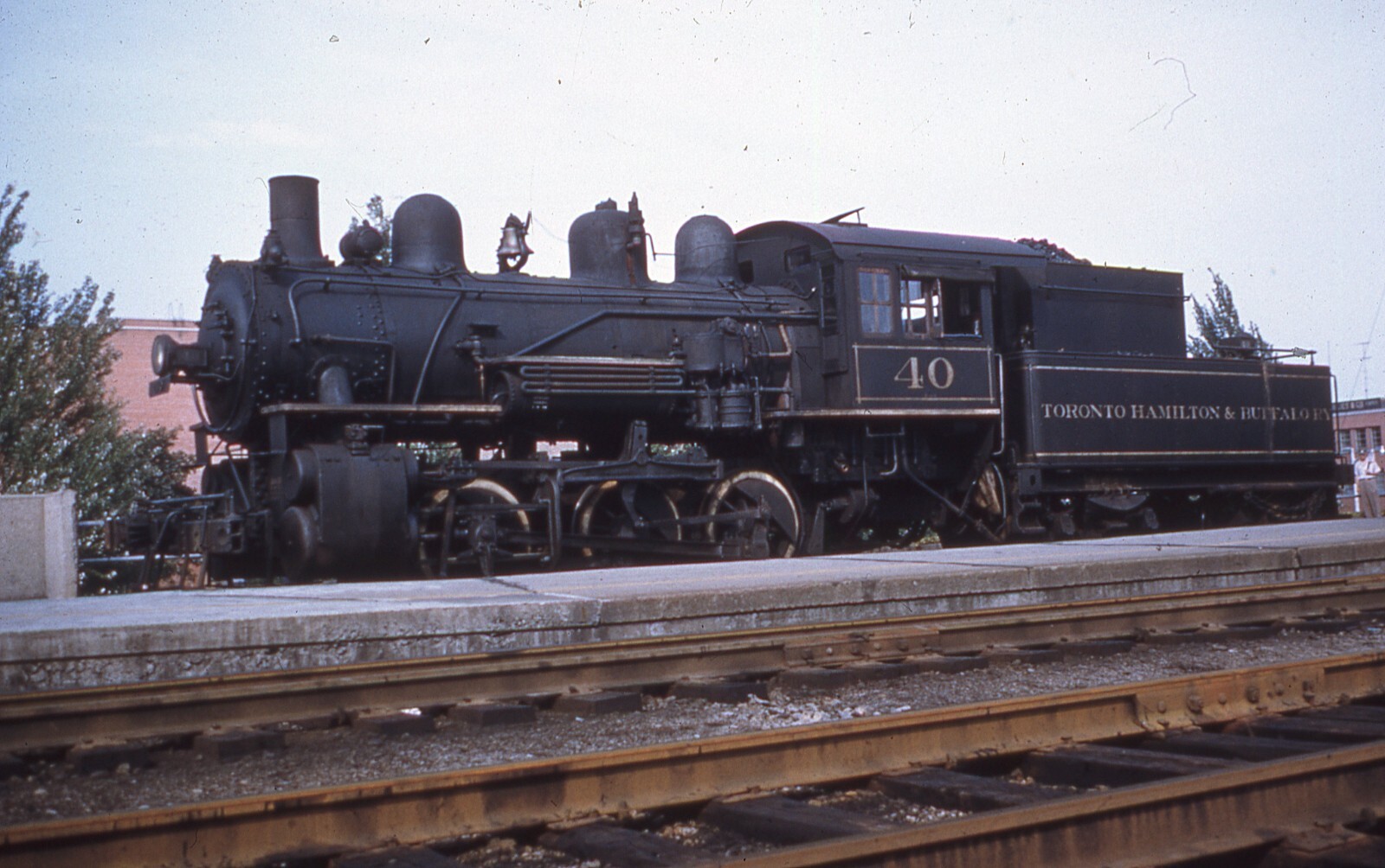Duplicate Train Slide T.H & B 0-6-0 #40 09/1958 Hamilton ON Slide 35 Al Chione