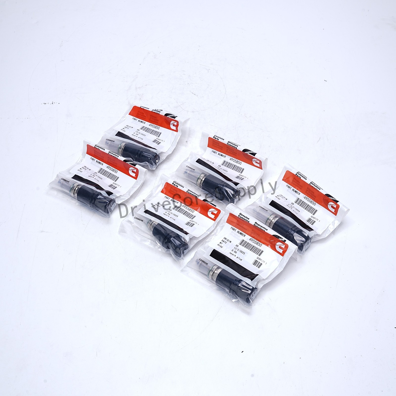 6PCS OEM Spark Plug Kit Fit Cummins 5473010 Series 4955850 CNG Engines