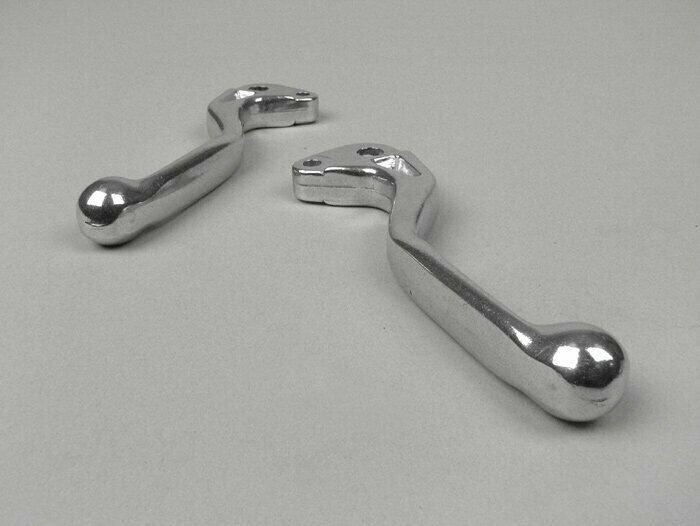 Vespa PK Dog leg Clutch & Brake Levers in Polished Aluminium FA Italia