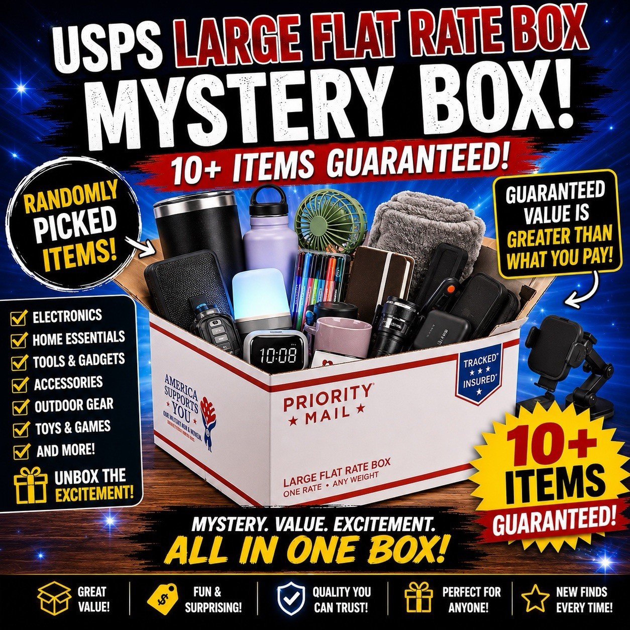 USPS Large Mystery Box Of Random New Items