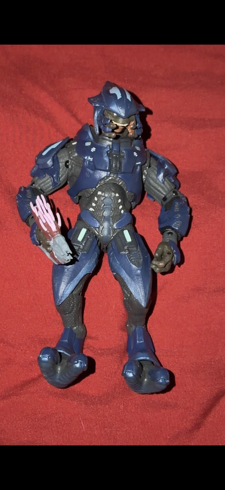 McFarlane Toys Halo Reach Elite Minor Blue Action Figure with Helmet & Gun Used McFarlane Toys Halo Reach Elite Minor Blue Action Figure with Helmet & Gun Used