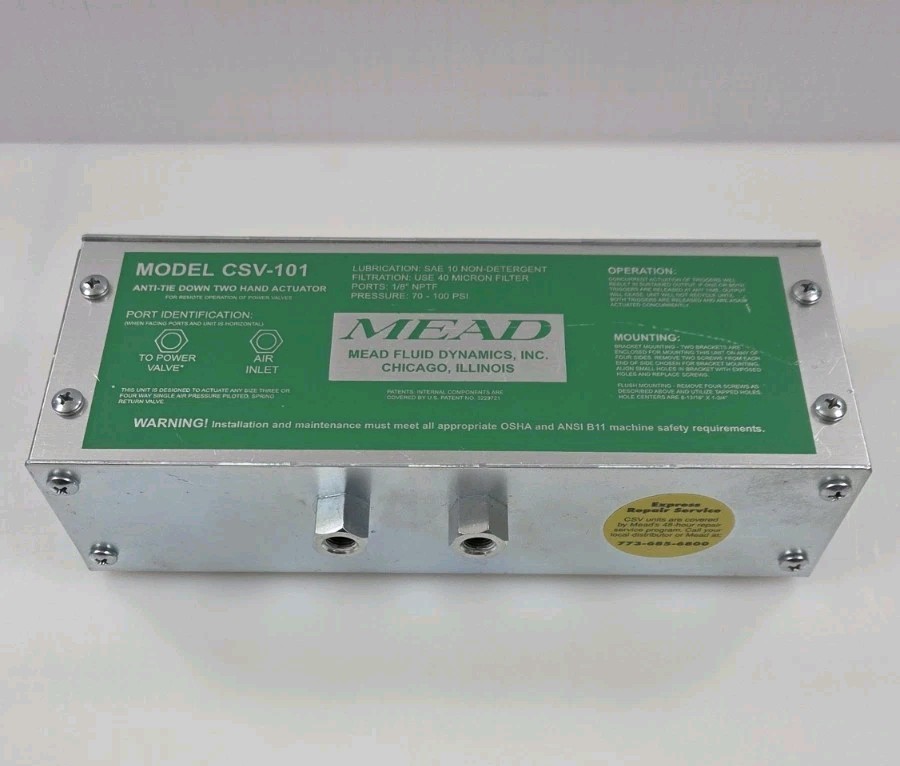 Bimba Mead CSV-101 Anti-Tie Down Two Hand Actuator《Low Use》Priced To Sell 
