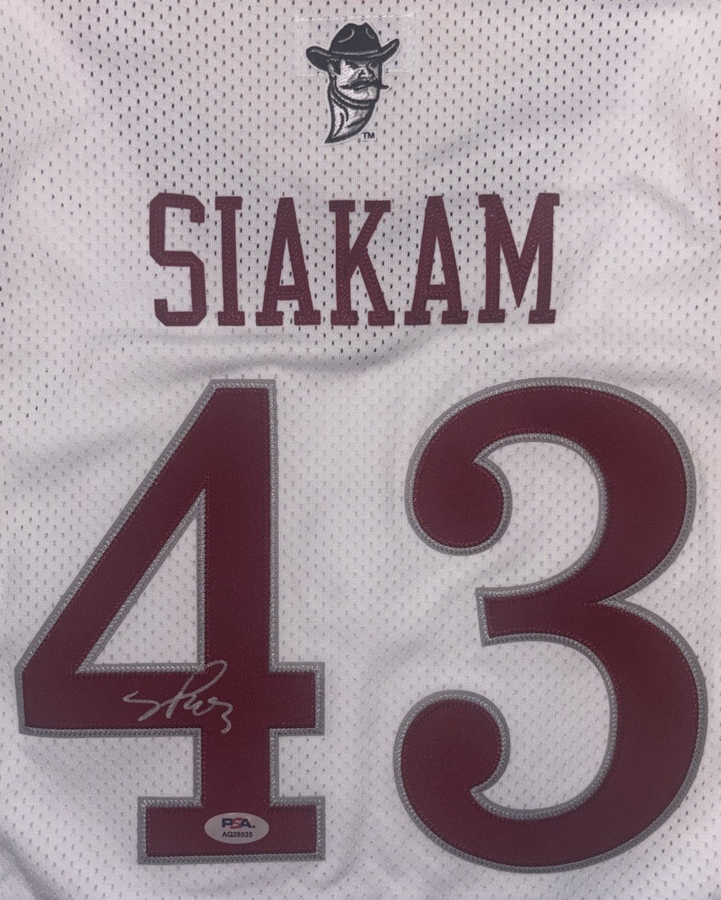 Pascal Siakam Signed New Mexico State Aggies AUTHENTIC Retro Brand Jersey PSA