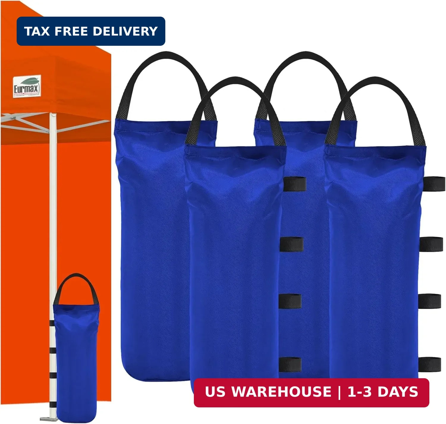 Eurmax USA 125LBS 4-Pack Universal Canopy Weights, Secure Wind Protection to Pre
