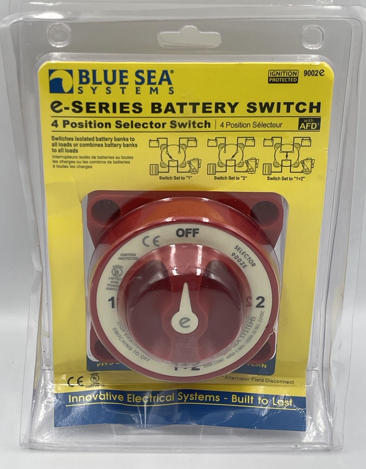 Blue Sea Systems 9002E e-Series 4-Position Battery Switch **NEW**