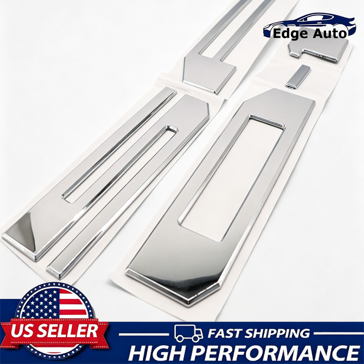 3D Raised Tailgate Inserts Letters Emblems For 2021-2024 F-150 Chrome Truck 3D Raised Tailgate Inserts Letters Emblems For 2021-2024 F-150 Chrome Truck