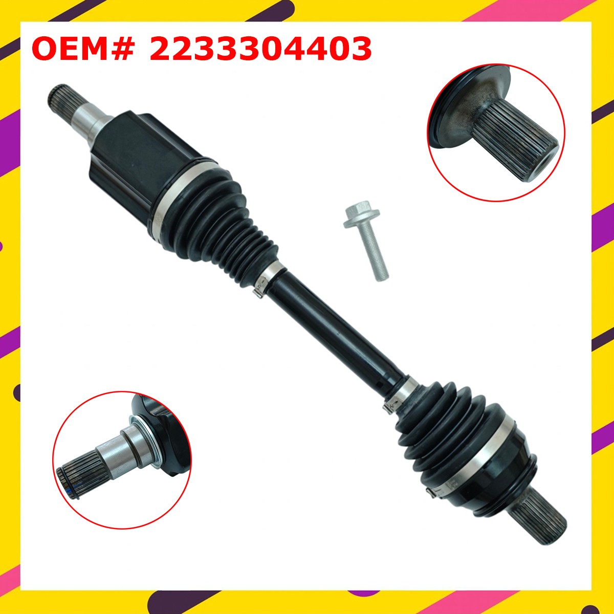 Front RH Axle Shaft 2233304403 For 21-25 Mercedes-Benz W223 S-Class S500 S580 US