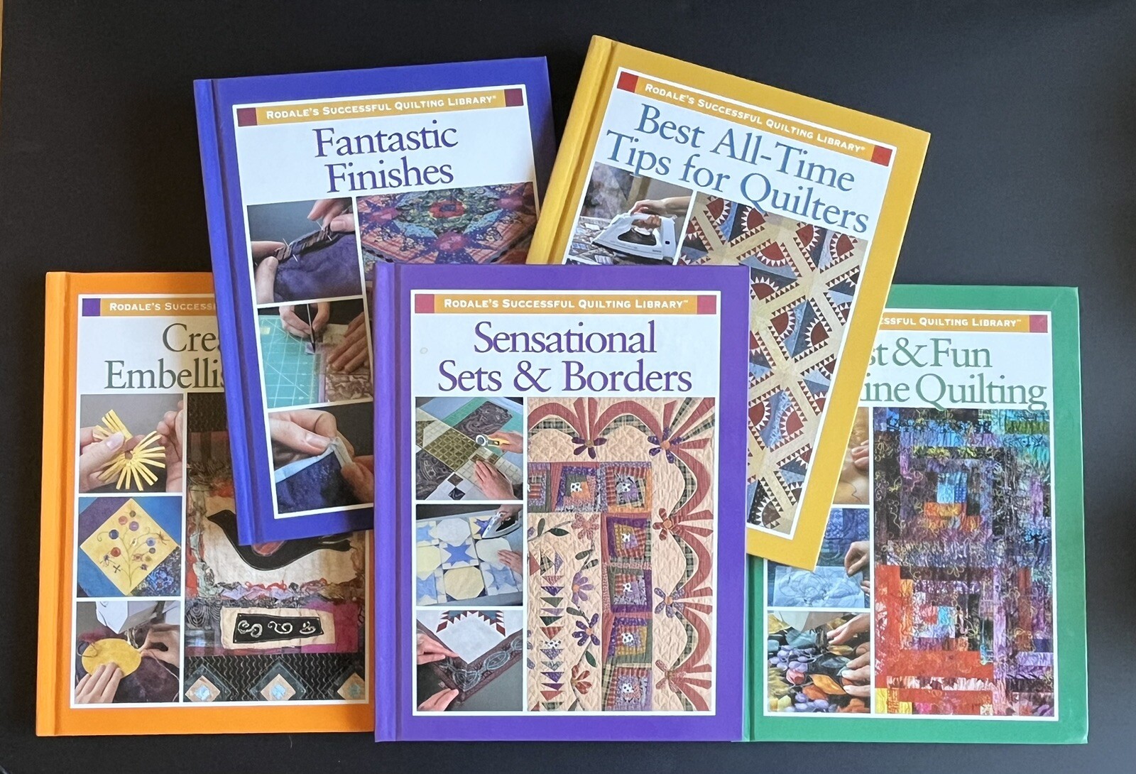 (5) Rodale\'s Successful Quilting Library Books Tips/Finishes/Machine/Borders -VG (5) Rodale\'s Successful Quilting Library Books Tips/Finishes/Machine/Borders -VG