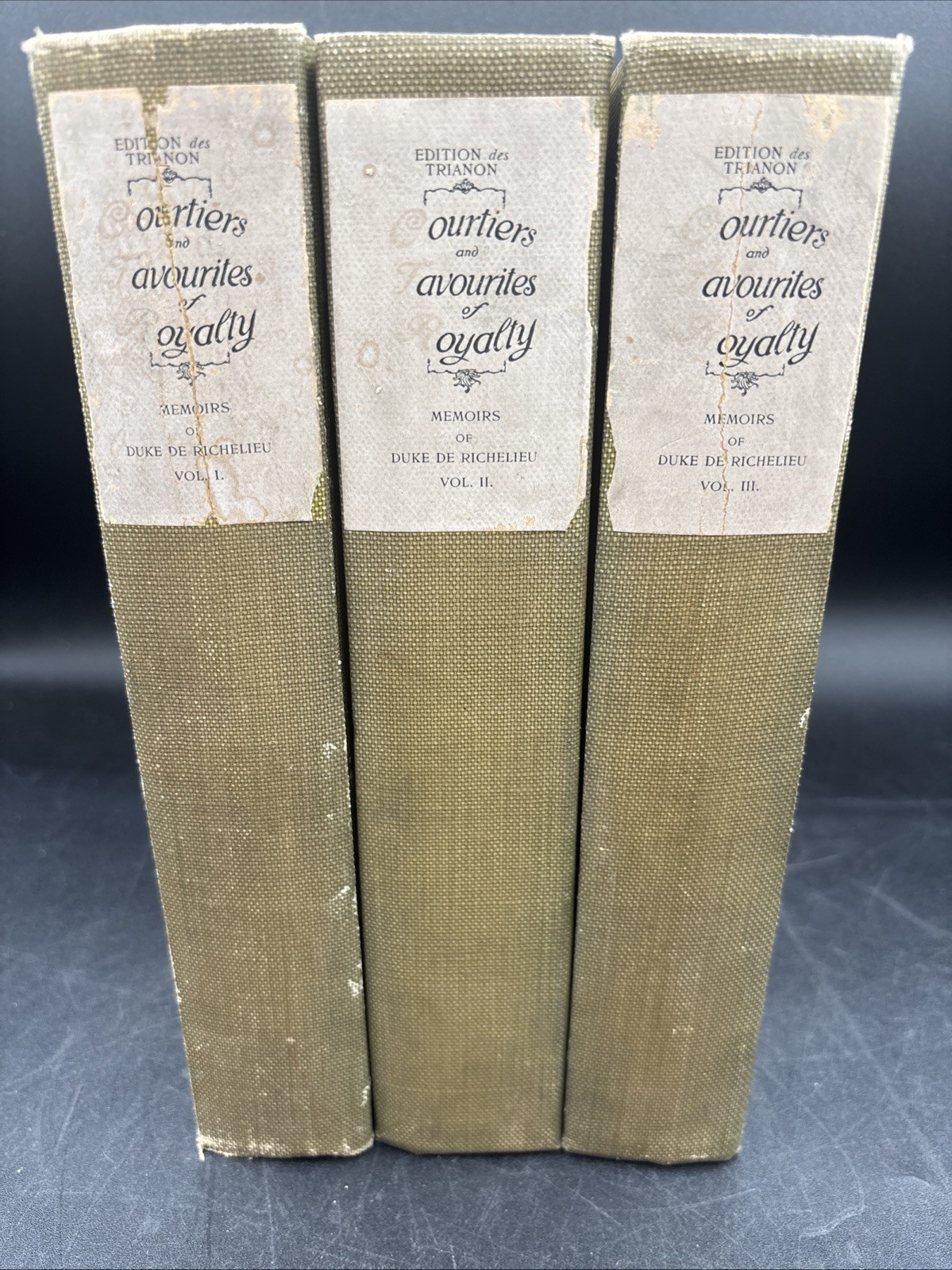 1903 Courtiers & Favorites of Royalty Duke De Richelieu Vol 1-2-3 Diaries VG+